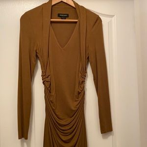 Olive/Brown Marciano Midi Dress